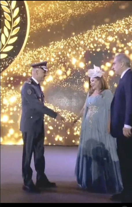 An award presentation on the CAEL stage during the Internal Security Forces recognition segment in 2025.